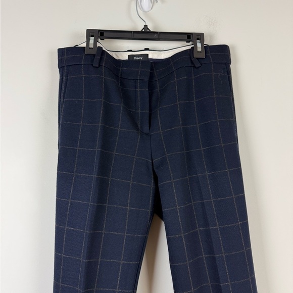 Theory Straight Trouser Windowpane Knit Size 4 - Picture 3 of 10